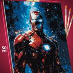 Картина по номерам Marvel Железный человек 40x50