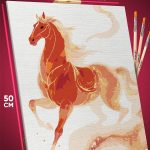 Картина по номерам Лошади огненный конь 40x50