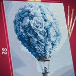 Картина по номерам Любовь воздушный шар розы 40x50