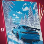 Картина по номерам Авто зима 40x50