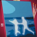Картина по номерам Любовь силуэты абстракция 40x50