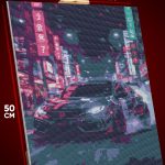 Алмазная мозаика Авто ночной город 40x50