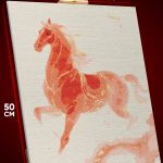 Алмазная мозаика Лошади огненный конь 40x50