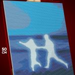 Алмазная мозаика Любовь силуэты абстракция 40x50