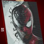 Алмазная мозаика Marvel Человек-паук и Веном 40x50