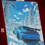 Алмазная мозаика Авто зима 40x50
