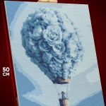 Алмазная мозаика Любовь воздушный шар розы 40x50