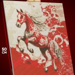 Алмазная мозаика Лошади красный конь 40x50