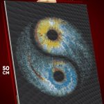 Алмазная мозаика Абстракция Япония Инь Янь глаза 40x50