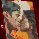 Алмазная мозаика Любовь парень и девушка поцелуй 40x50