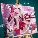 Картина на стену Геншин Импакт Игра Яэ Мико 40x50