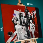 Картина на стену Быть героем Икс Аниме 40x50