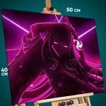 Картина на стену Геншин Импакт Игра Сёгун Райдэн 40x50