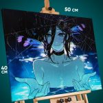 Картина на стену Человек-бензопила Аниме Резе 40x50