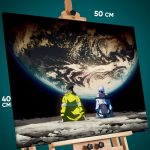 Картина на стену Киберпанк аниме Дэвид и Люси 40x50