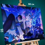 Картина на стену Vocaloid Мику Хатсуне 40x50