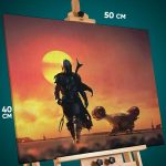 Картина на стену Звездные войны Мандалорец 40x50
