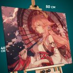 Картина на стену Геншин Импакт Игра Яэ Мико 40x50