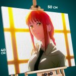 Картина на стену Человек-бензопила Аниме Макима 40x50