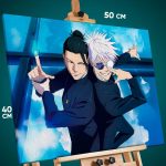 Картина на стену Магическая битва Аниме Годжо и Гето 40x50