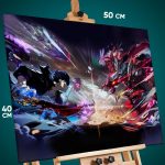 Картина на стену Поднятие уровня в одиночку Аниме 40x50