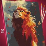 Картина по номерам Животные лев король животных 40x50
