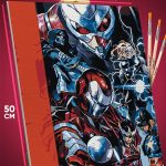 Картина по номерам Marvel Мстители 40x50