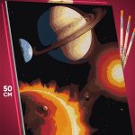 Картина по номерам Абстракция Арт космос планеты 40x50