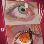 Картина по номерам Человек-бензопила Аниме глаза 40x50