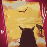 Картина по номерам Лошади конь закат 40x50