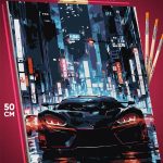Картина по номерам Авто ночной город 40x50