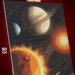 Алмазная мозаика Абстракция Арт космос планеты 40x50
