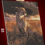 Алмазная мозаика Животные леопард 40x50