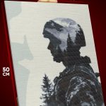 Алмазная мозаика Воин современный 40x50