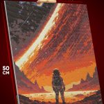 Алмазная мозаика Абстракция Арт космонавт галактика 40x50