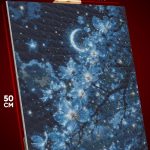 Алмазная мозаика Цветы ночь луна 40x50