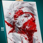 Картина на стену Наруто Аниме Какаши Хатаке 40x50