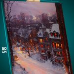 Картина на стену Пейзаж городской зима 40x50