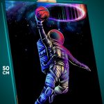 Картина на стену Космос космонавт спорт 40x50