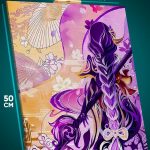Картина на стену Геншин Импакт Игра Сёгун Райдэн 40x50