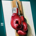 Картина на стену Спорт боксерские перчатки 40x50