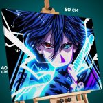 Картина на стену Наруто Аниме Саске Учиха Акацуки 40x50