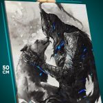Картина на стену Dark Souls Игра рыцарь Арториас 40x50