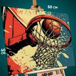 Картина на стену Спорт баскетбольное кольцо 40x50