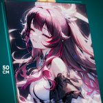 Картина на стену Геншин Импакт Игра Коломбина 40x50