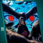 Картина на стену Наруто Аниме Итачи Учиха Акацуки 40x50