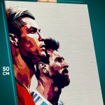 Картина на стену Спорт Футболисты Месси и Роналду 40x50