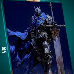 Картина на стену Dark Souls Игра рыцарь Арториас 40x50