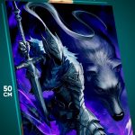 Картина на стену Dark Souls Игра рыцарь Арториас 40x50