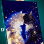 Картина на стену Котики космос 40x50